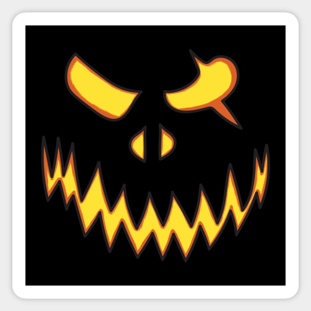 Halloween pumpkin face Sticker by Ricky Aditya